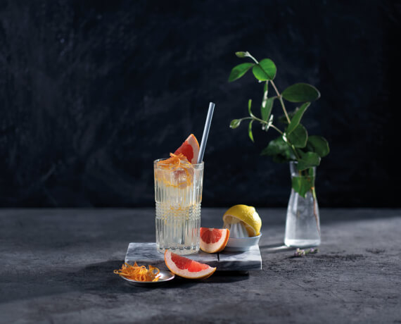 Longdrink mit Grapefruit und Wild Burrow Irish Gin