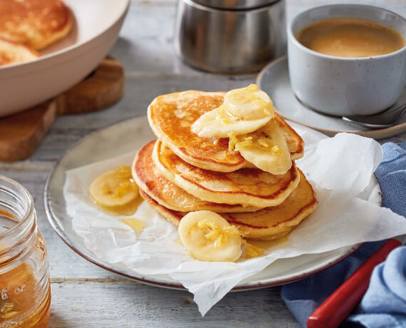 Pancakes mit Ingwer-Bananen