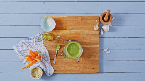 Dies ist Schritt Nr. 1 der Anleitung, wie man das Rezept Gemüse-Dip zubereitet.