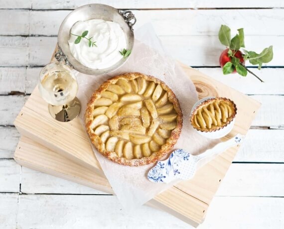 Apfel-Tarte-Tatin mit Quarkcreme