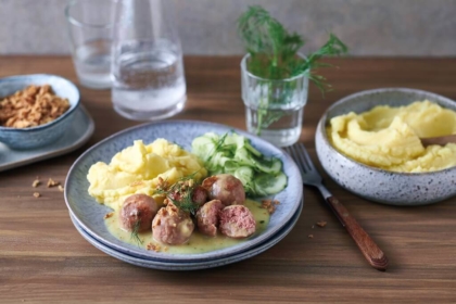 Vegane Speise im Teller