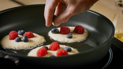 Pancakes in der Pfanne