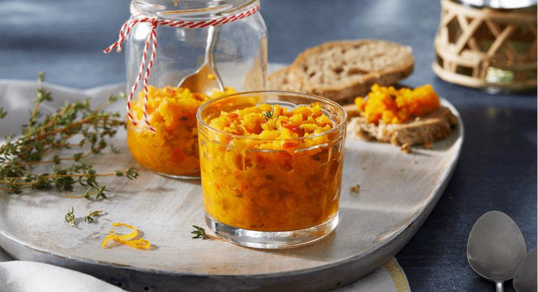 Süß-saures Kürbis-Chutney aus Hokkaido