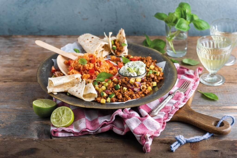 Wraps mit veganen Zutaten
