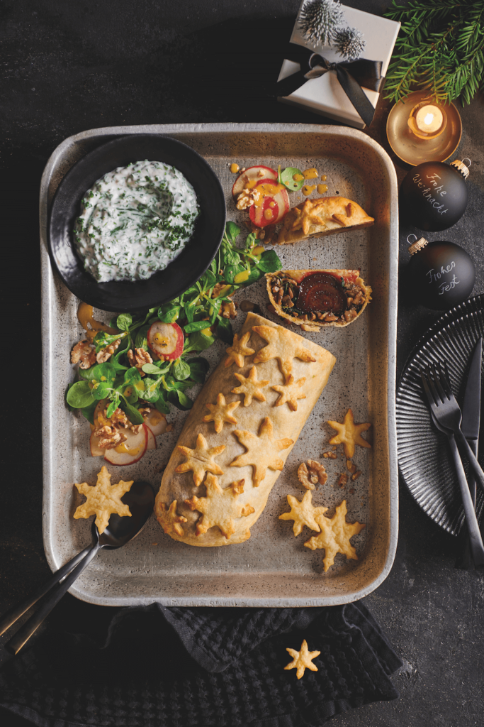 Weihnachtlicher veganer Braten