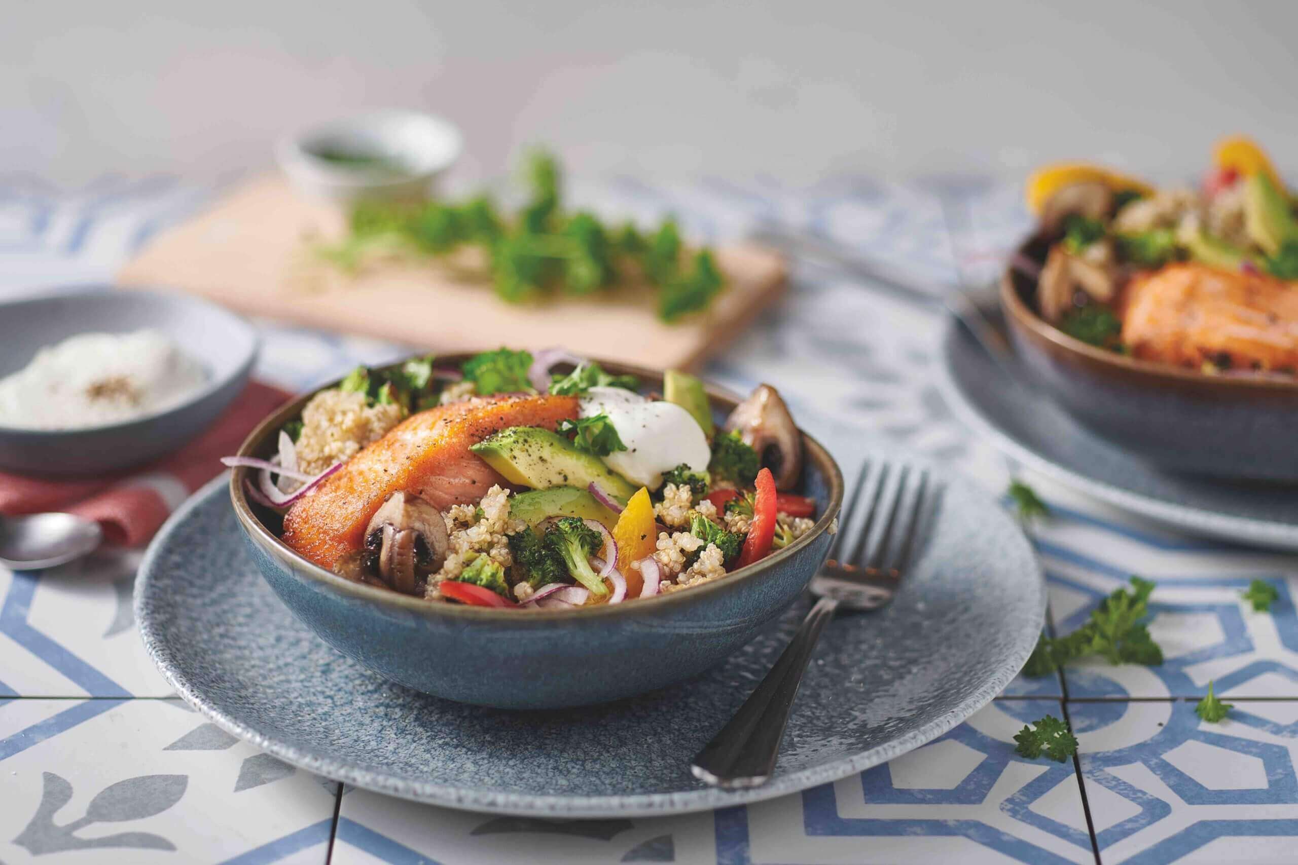 Schüssel mit vegetarischer Speise