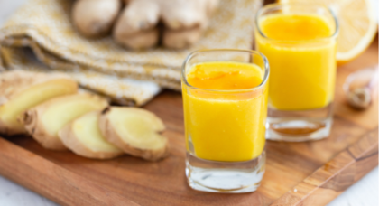 Ingwer-Shot mit Kurkuma und Orangen