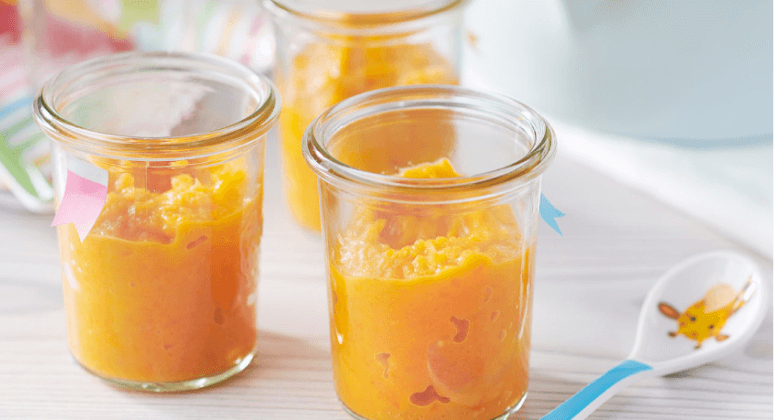 Babybrei mit Karotte, Kartoffel und Mango