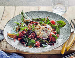 Burrata-Salat mit Himbeeren